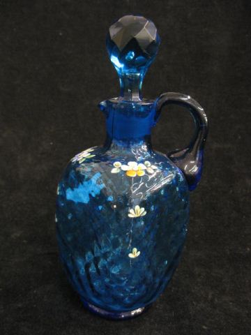 Victorian Enameled Art Glass Cruet rich