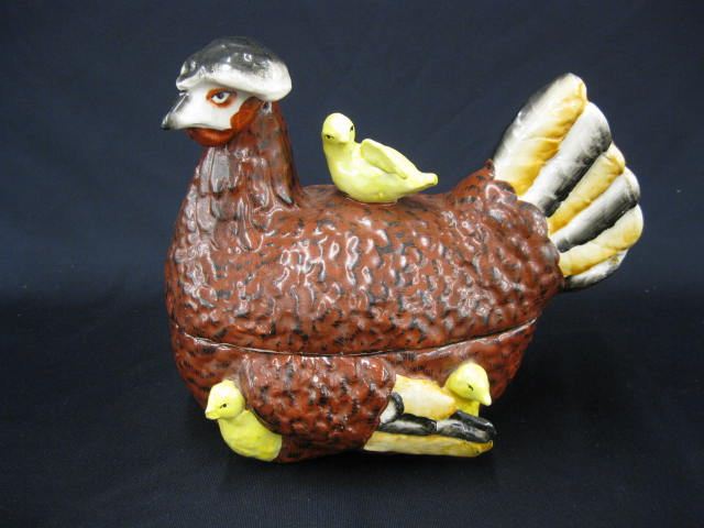 Staffordshire Pottery Figural Hen 14e33e