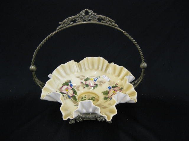 Victorian Brides Basket enameled art