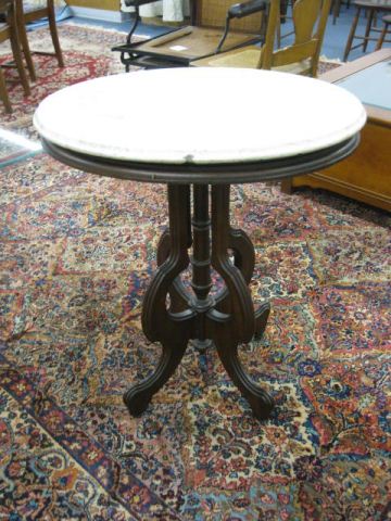 Victorian Walnut Marble Top Table 14e35e