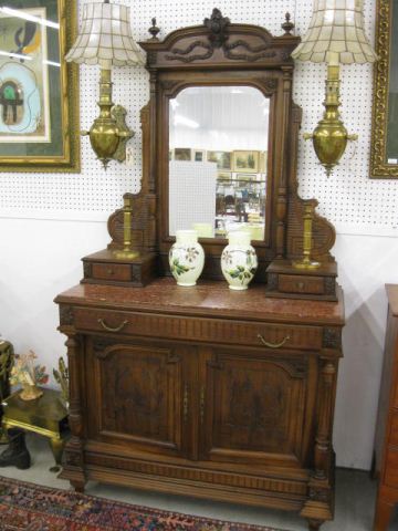 Victorian Marble Top Sideboard with