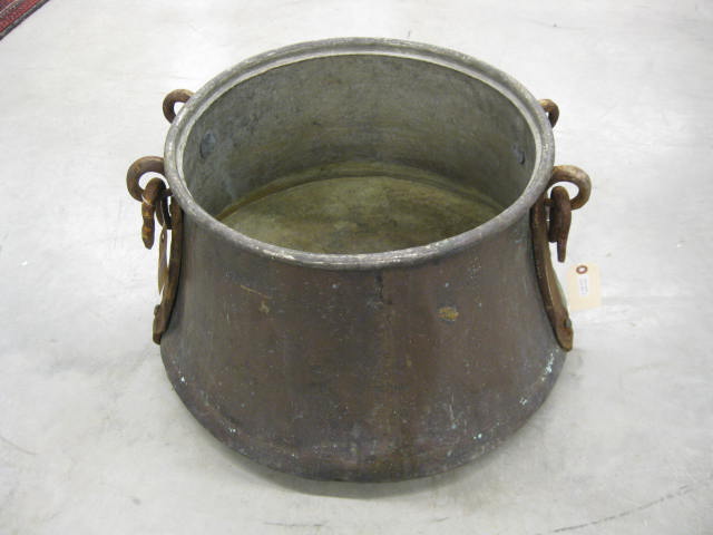 Victorian Copper Pot iron handles 14e36d