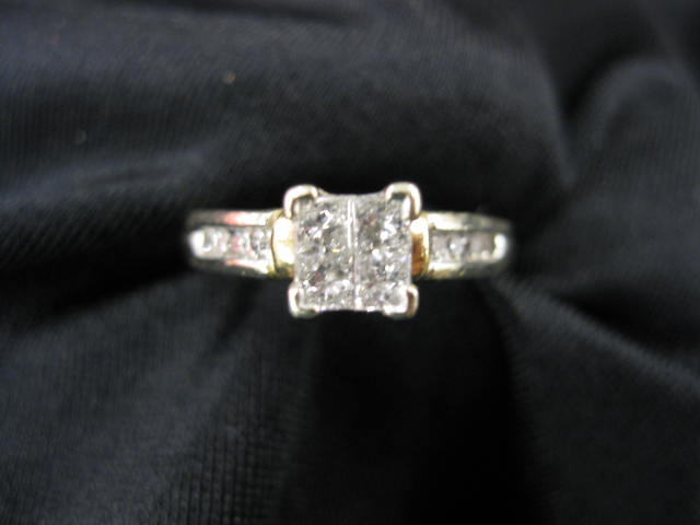 Diamond Ring four center princess