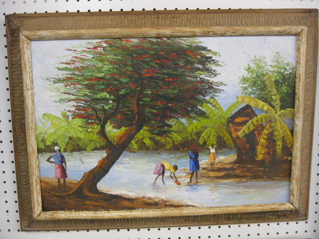 Haitian Painting by Wesner Pdorns