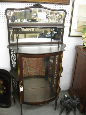 Victorian Vitrine Display Cabinet mirrored