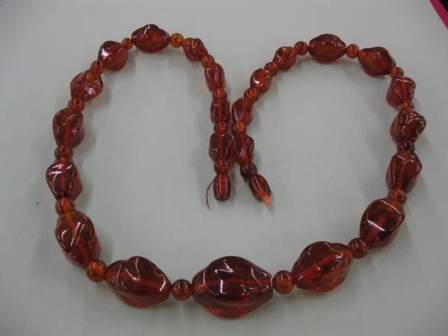 Victorian Amber Necklace 46 beads 14e3bd