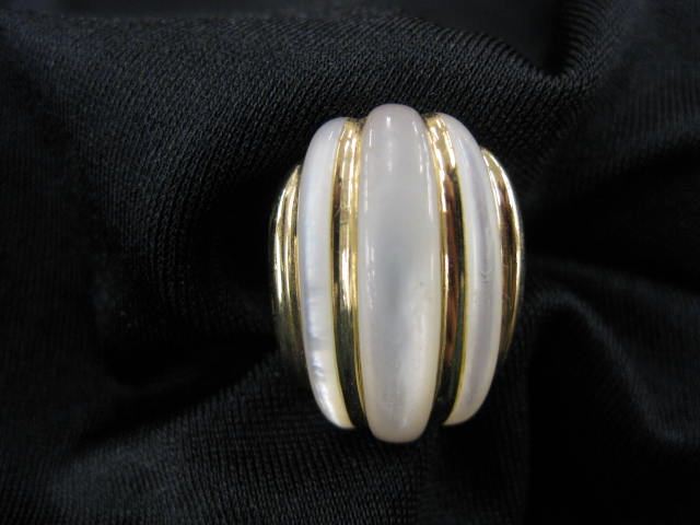 14k Gold & Mother-of-Pearl Ring