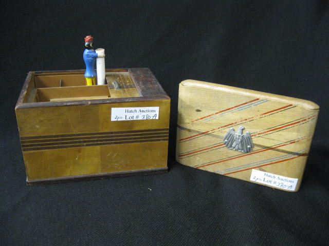2 Cigarette Cases one with eagle crest