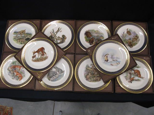 Set of 12 Lenox Boehm Woodland WildlifePlates