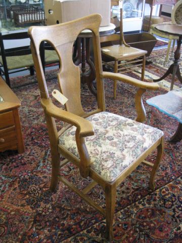 Victorian Oak Arm Chair lion paw