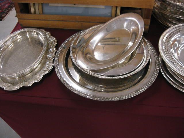 37 pc. Lot of Silverplate Holloware: