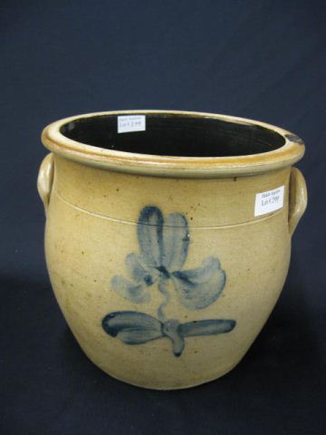 Blue Decorated Stoneware Crock