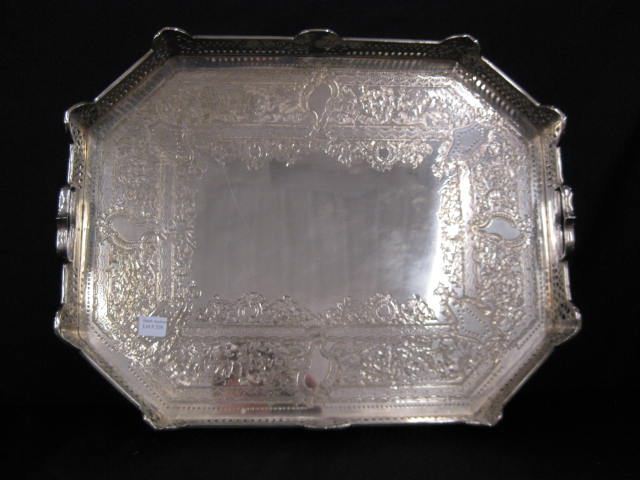 Silverplate Gallery Tray ornate 14e482