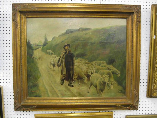 Richard Hines Oil on Canvas shepherd 14e49d