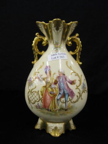 Dresden Porcelain Handpainted Vase elegant