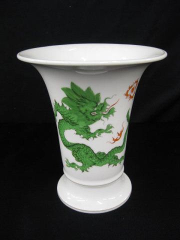 Meissen Porcelain Vase green dragon
