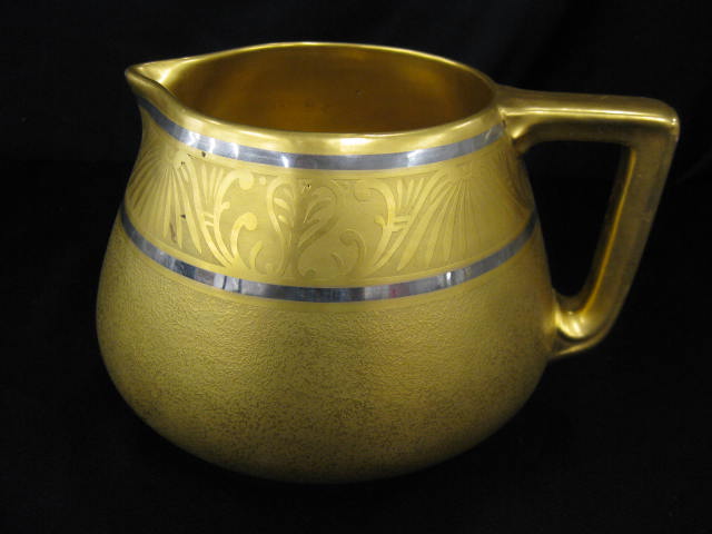 Pickard Gold Encrusted China Pitcher