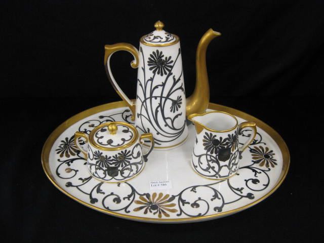 Limoges Porcelain Coffee Service gold