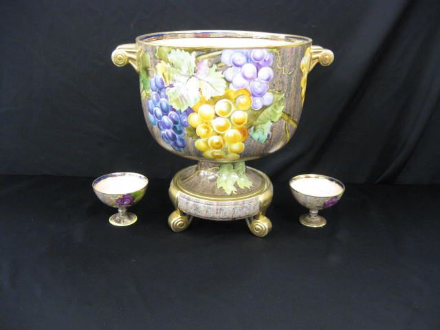 Nippon Handpainted Porcelain Punchbowlon 14e4b6