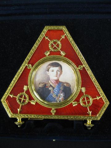 Faberge Picture Frame red enamel 14e4d9