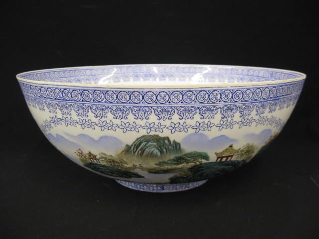 Chinese Eggshell Porcelain Centerpiece