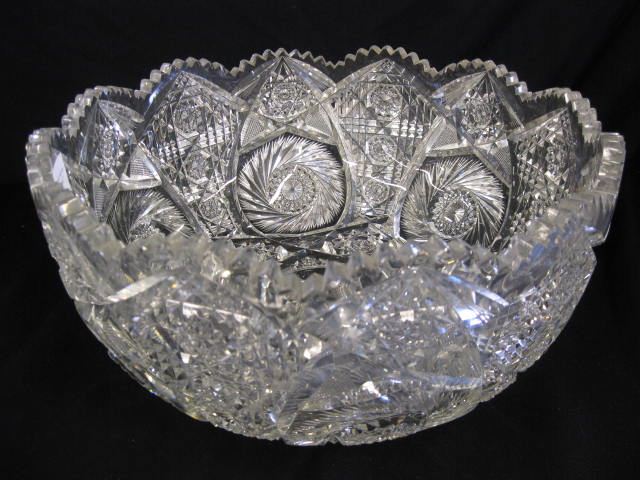 Enormous Cut Glass Punchbowl brilliant 14e515