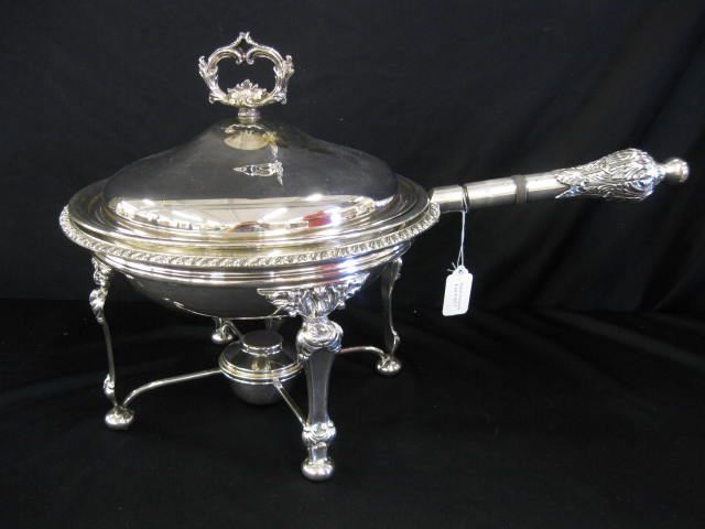 English Silverplate Chafing Dish 14e522