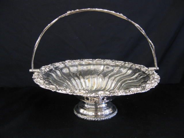 Victorian Silverplate Basket elaborate 14e536