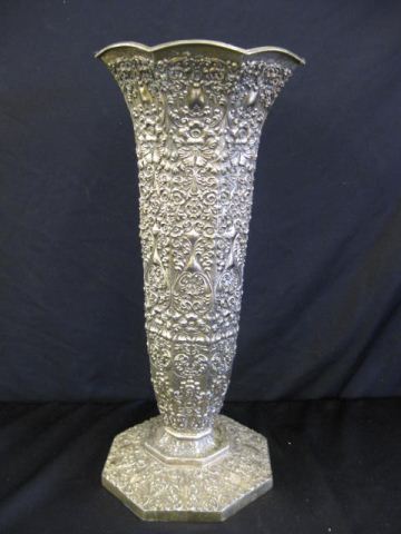 Silverplate Vase elaborate rococo
