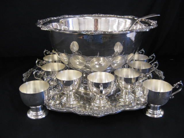 Silverplate Punch Set Heritage Patternby