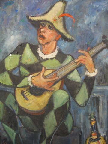 Elmer Kovnes-Kezdi Oil on Canvas harlequin