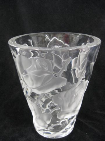 Lalique French Crystal Vase frosted 14e573