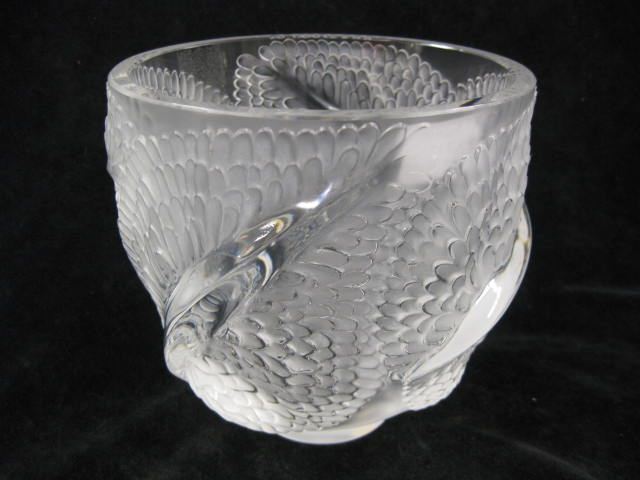 Lalique French Crystal Vase frosted 14e574