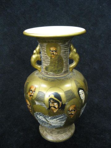 Japanese Satsuma Pottery Vase man