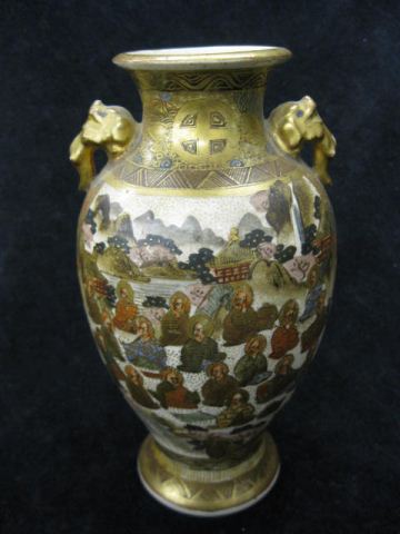 Japanese Satsuma Pottery Vase men 14e5a4