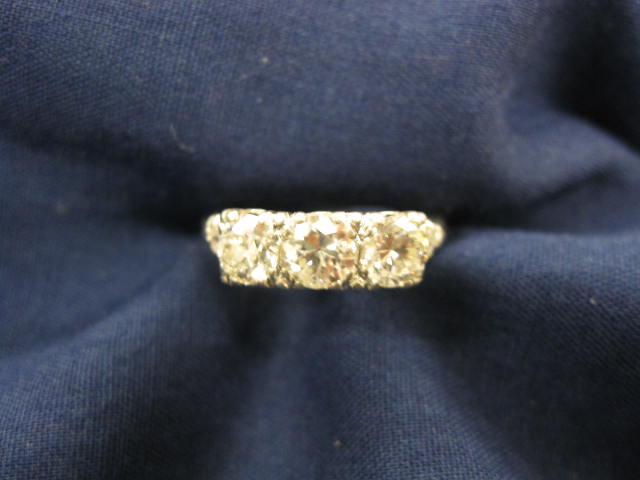 Diamond Ring;five diamonds totaling