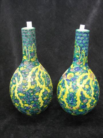Pair of Chinese Pottery Vases elaborate 14e5a8