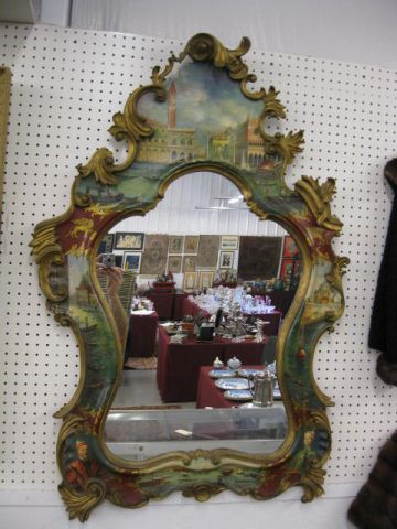 Italian Carved & Handpainted Mirror