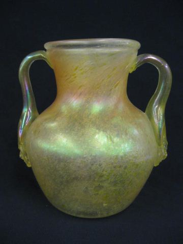 Art Glass Vase golden iridescent