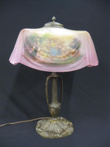 Reverse Painted Art Glass Lamp 14e5e9