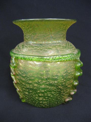 Loetz Art Glass Vase applied rope