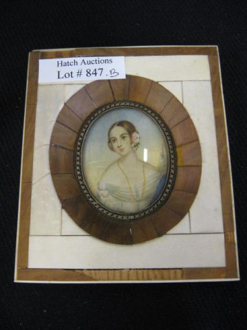 Miniature Portrait on Ivory of Young
