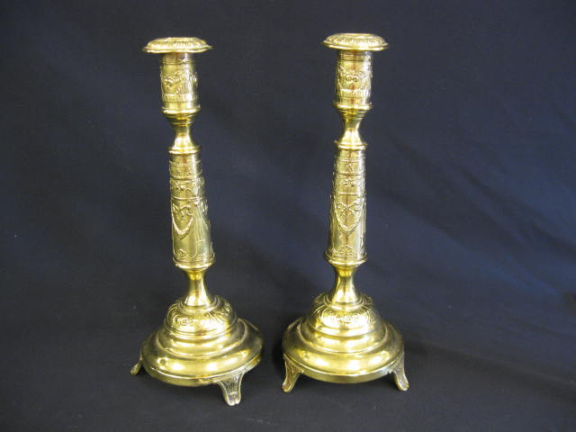 Pair of Victorian Brass Candlesticks 14e601