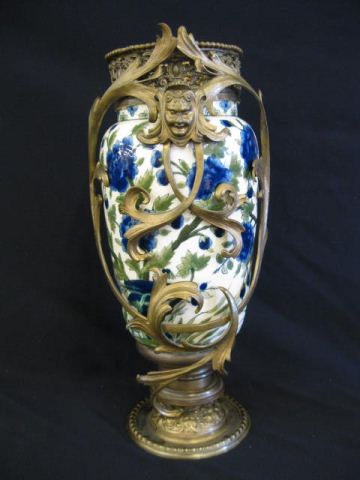 Bronze & Art Pottery Vase pottery with