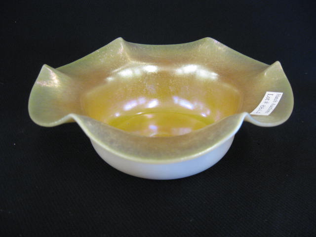 Steuben Art Glass Bowl golden aurene