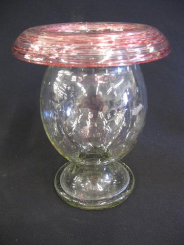 Steuben Art Glass Vase cranberry 14e627