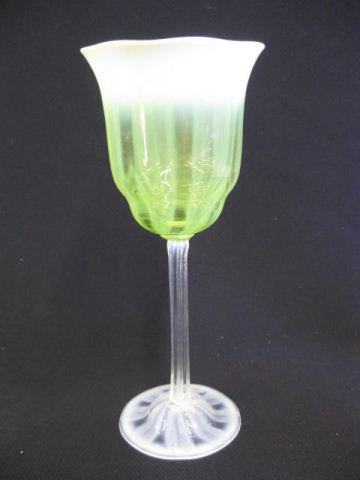 Tiffany Pastel Art Glass Goblet