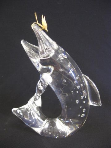 Steuben Crystal Figurine of a Troutwith 14e621