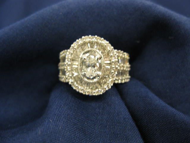 Diamond Ring oval center diamond 14e62d