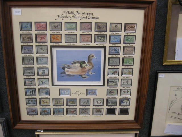 Framed Collection of U.S. Federal Duck